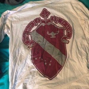 Alpha phi white long sleeve Henley